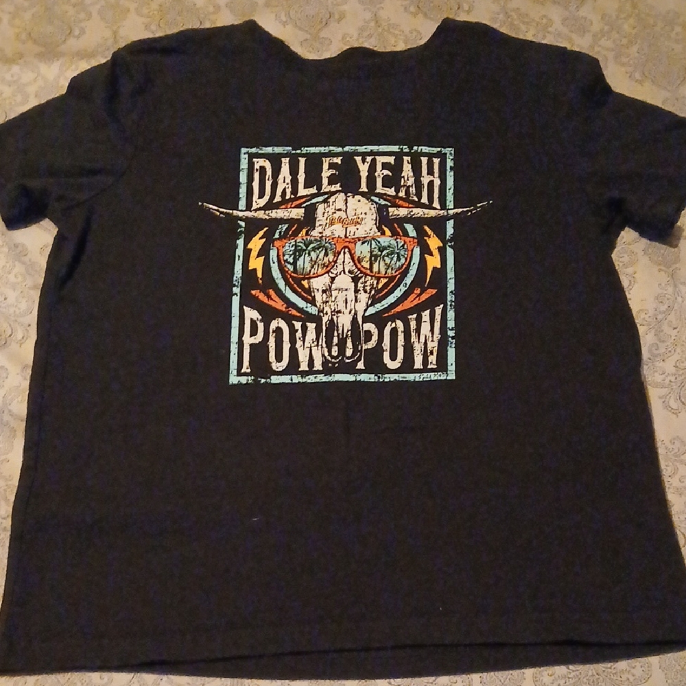 Vintage Black Graphic Tee with Cartoon Design